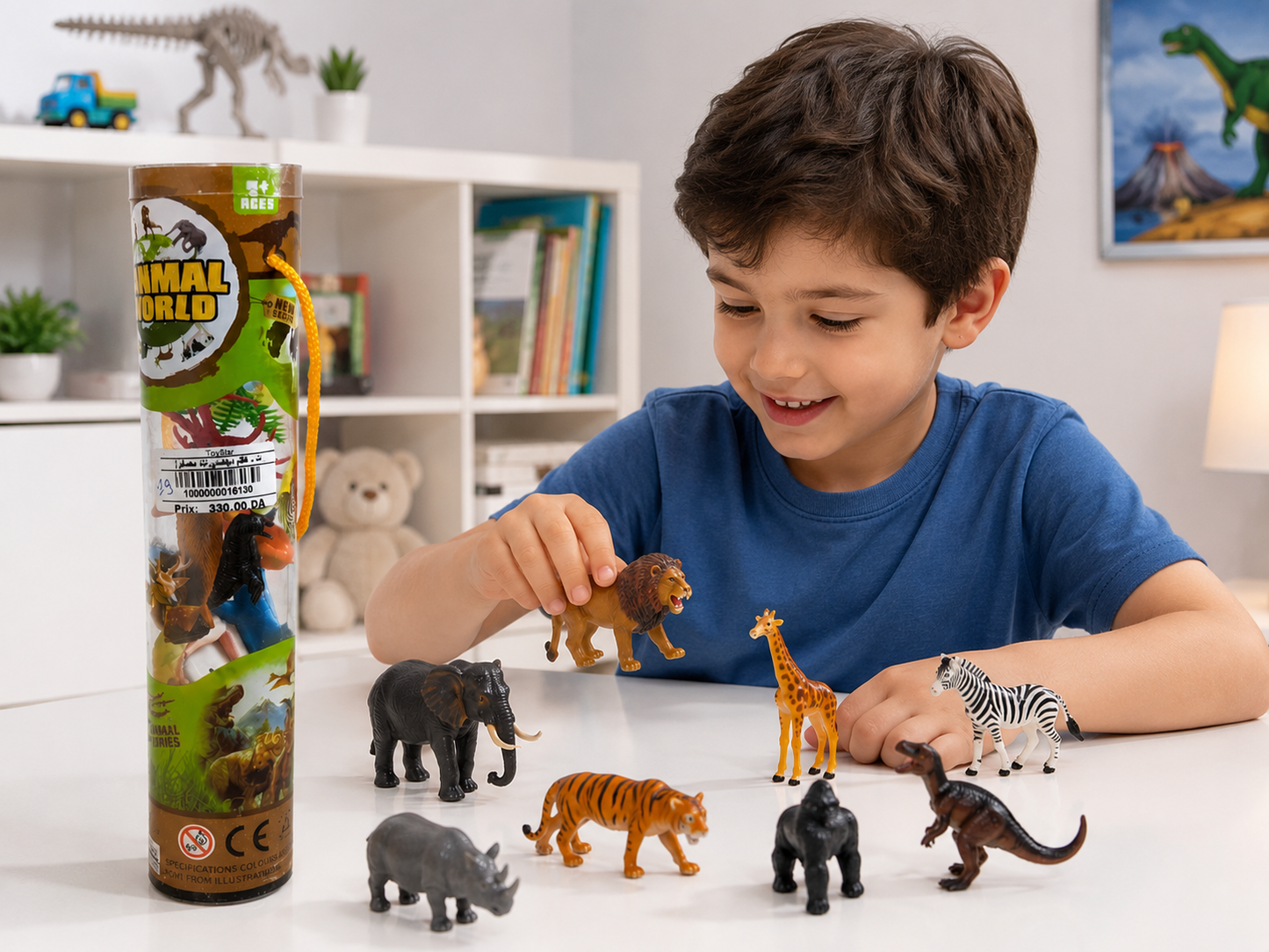طقم حيوانات وديناصورات مصغرة Animal World | Animal World Mini Animals & Dinosaurs Set