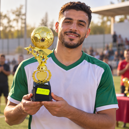 كأس كرة قدم ذهبية بإكليل الغار Golden Football Laurel Trophy 4599-10