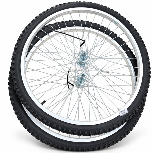 طقم عجلات دراجة 26 بوصة أمامية وخلفية | 26" Bicycle Wheel Set Front & Rear