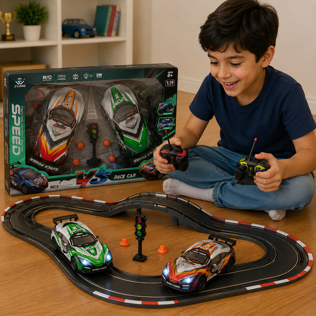 طقم سباق سيارتين بالريموت | VS Remote Control Race Car Set