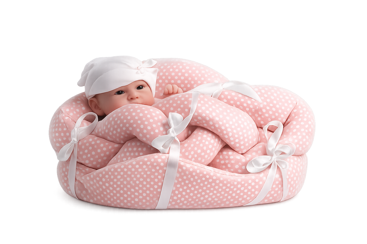 دمية طفل حديث الولادة مع وسادة حمل | Baby Doll with Soft Carry Nes