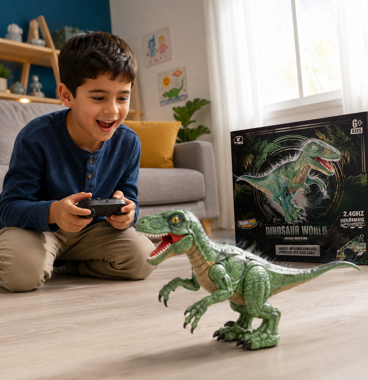 ديناصور روبوت بالتحكم عن بُعد | RC Raptor Dinosaur 2.4GHz