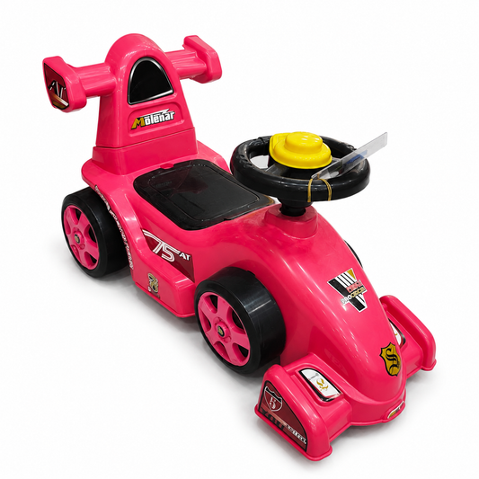 سيارة ركوب للأطفال بدون دواسات وردية | Kids Ride-On Push Car - Pink