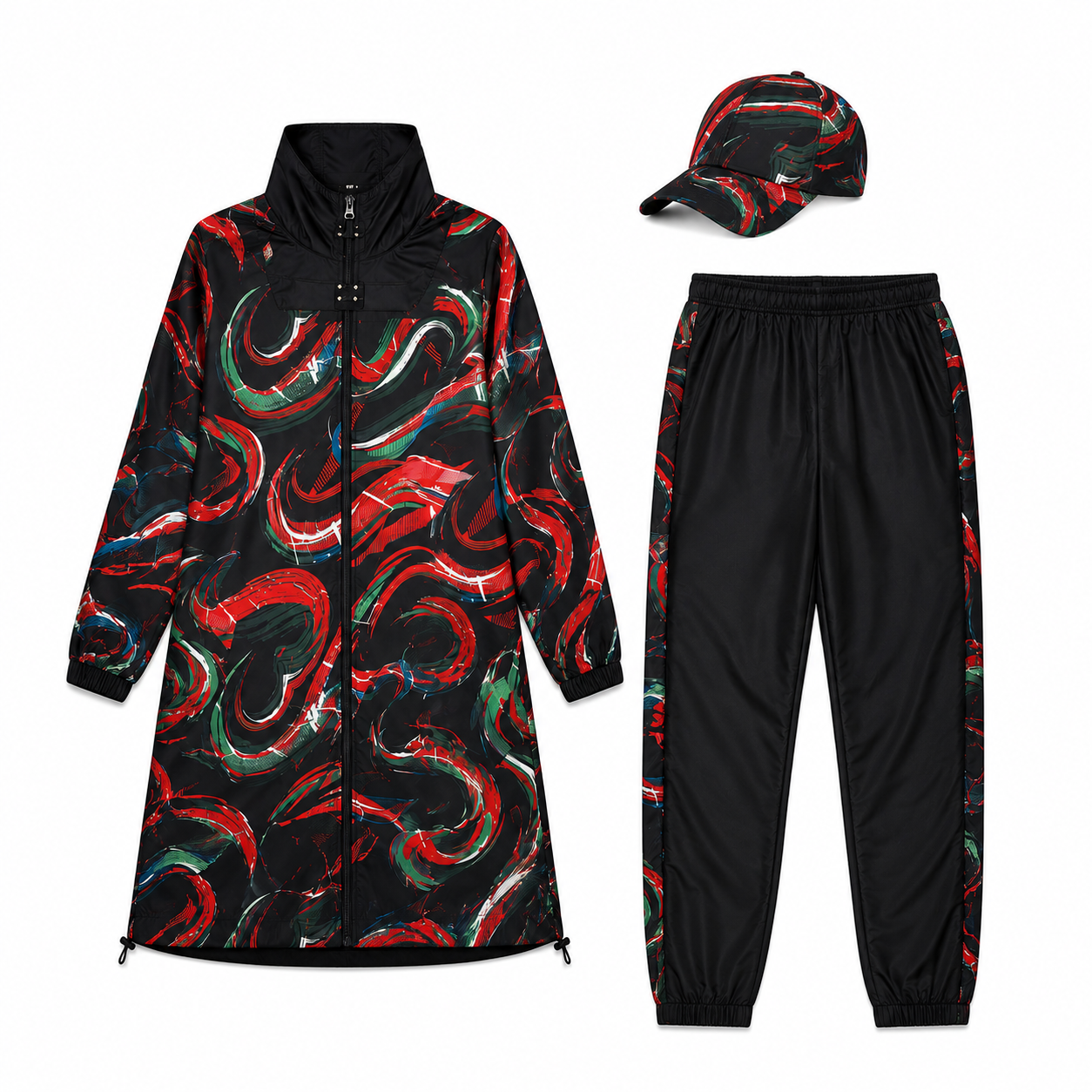 بدلة رياضية محتشمة مع قبعة | Modest Sportswear Set with Cap 3XL