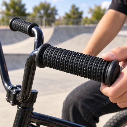 زوج مقابض دراجة سوداء منقّطة 2983 Black Dotted Bicycle Grips 2983