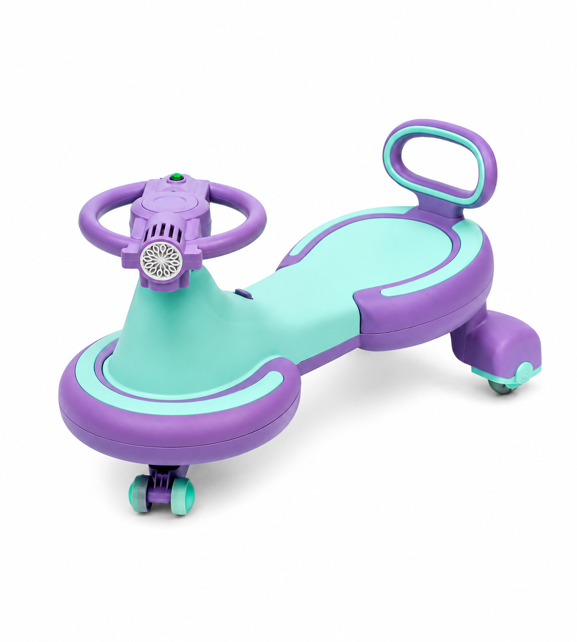 سيارة أطفال دوارة بتصميم رياضي | Kids Swing Ride-On Car