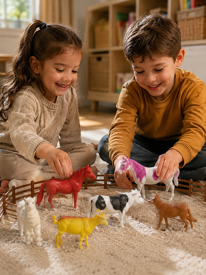 مجموعة مجسمات حيوانات المزرعة | Animal Kingdom Farm Animals Set