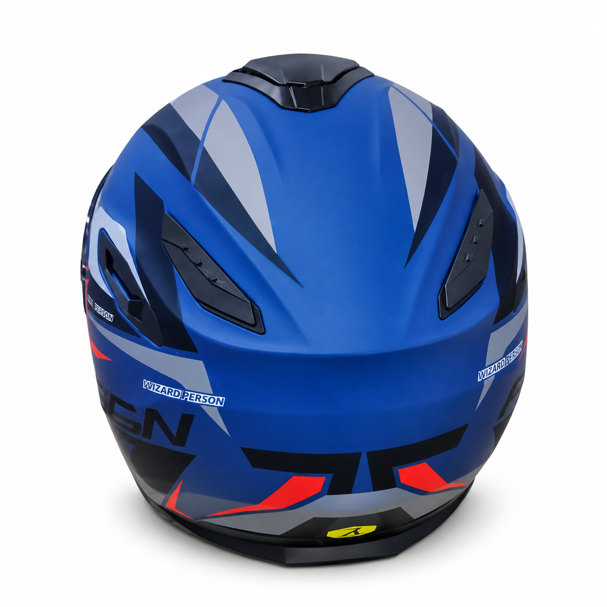 خوذة دراجة نارية 887 بزجاج واقٍ – أزرق وأحمر 887 Motorcycle Helmet with Visor
