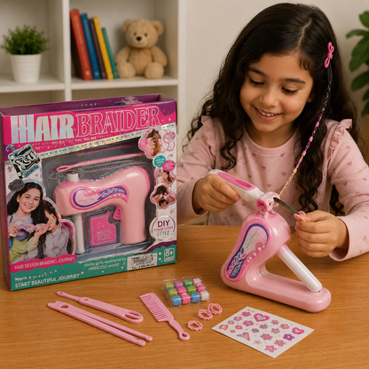 طقم تضفير الشعر للأطفال | Hair Braider DIY Hairstyling Set