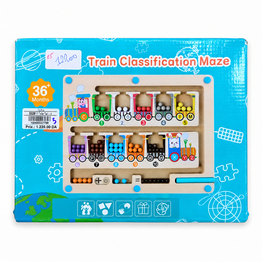 متاهة القطار المغناطيسية للحروف والأرقام | Train Classification Maze