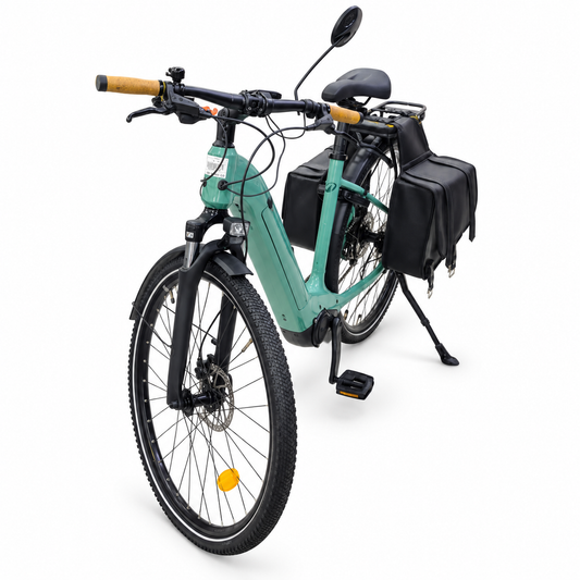 دراجة كهربائية Riverside بإطار منخفض ومحرك مركزي – أخضر فاتح | Riverside Mid-Drive E-Bike (Low Frame)