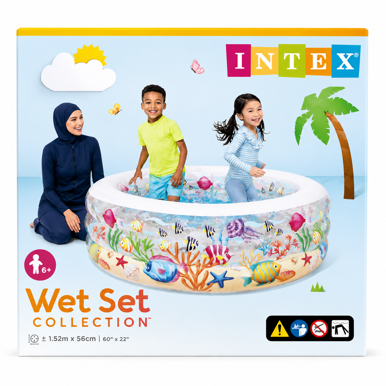 مسبح أطفال INTEX Wet Set دائري لعمر 6 سنوات فما فوق بحجم 1.52m × 56cm