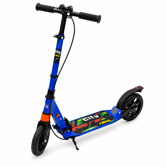 تروتينات City Riding قابل للطي بعجلات كبيرة – أزرق | City Scooter