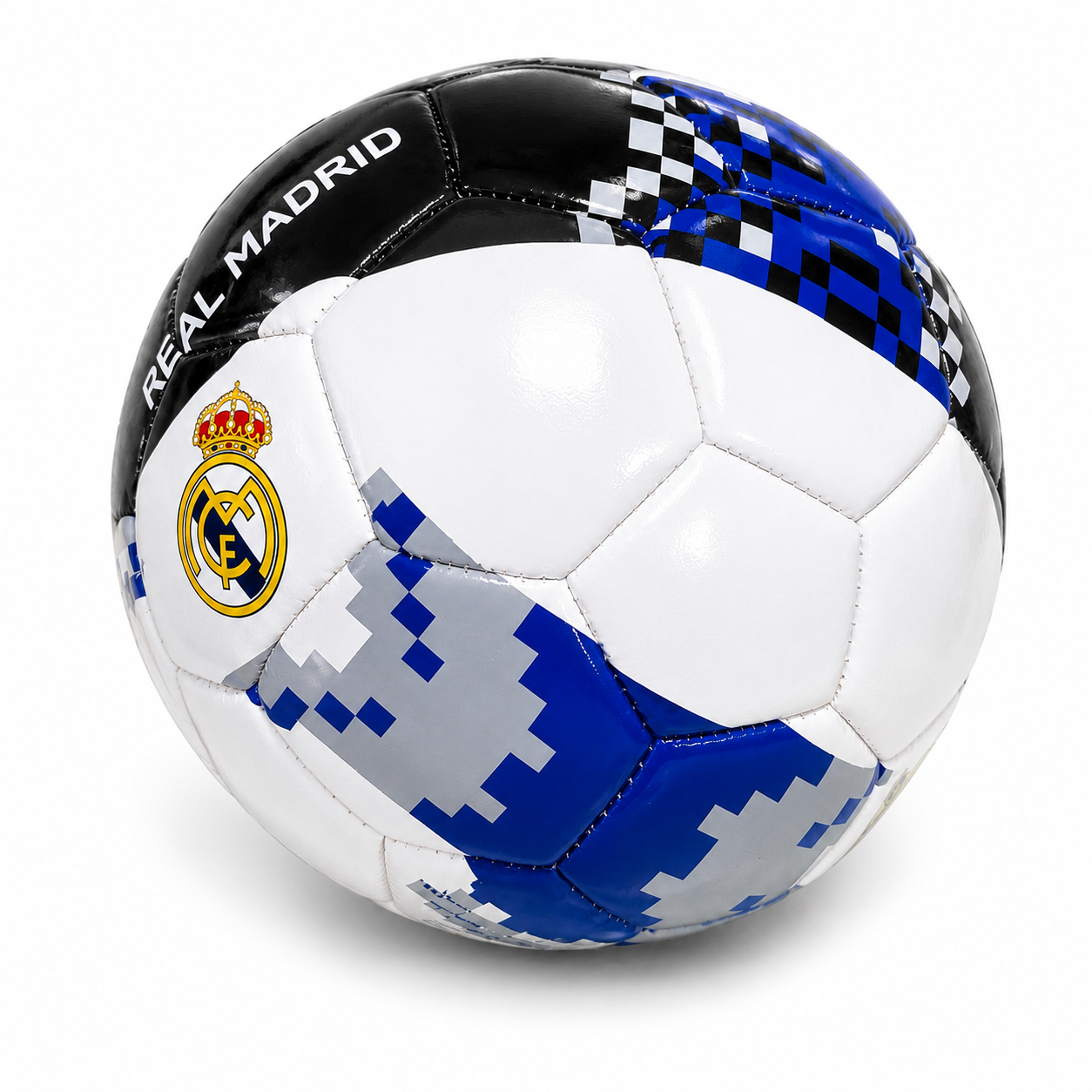 كرة قدم بتصميم ريال مدريد أزرق وأبيض | Real Madrid Style Football