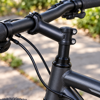عمود مقود (باطونس) قابل لضبط الزاوية أسود Adjustable Bicycle Quill Stem Black