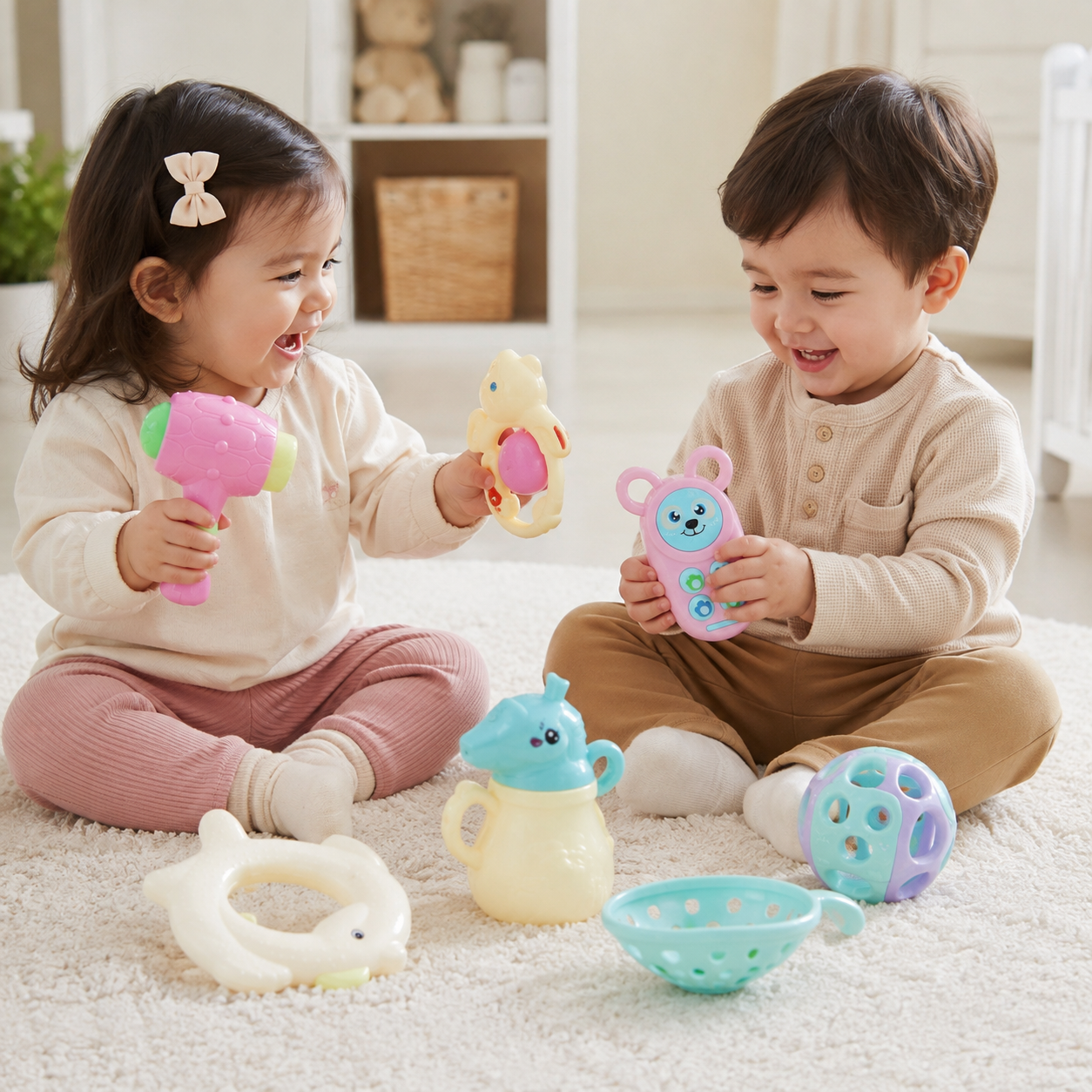 مجموعة ألعاب  للرضع | Baby Rattles Toys Set