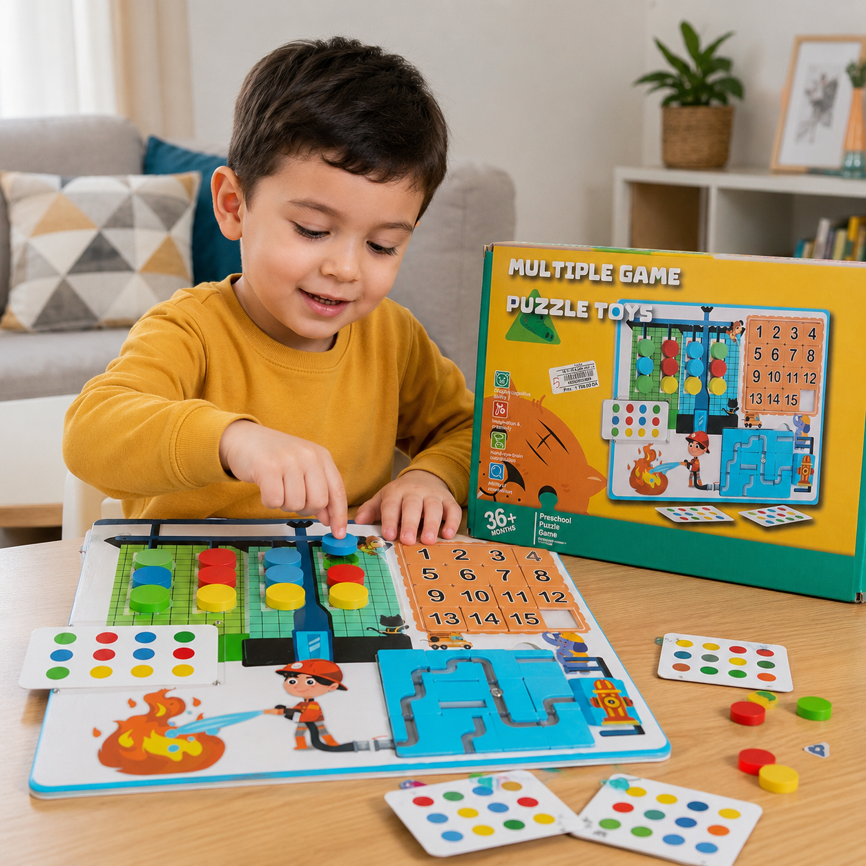 لعبة ألغاز متعددة الأنشطة للأطفال | Multiple Game Puzzle Toys