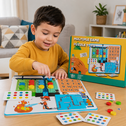 لعبة ألغاز متعددة الأنشطة للأطفال | Multiple Game Puzzle Toys