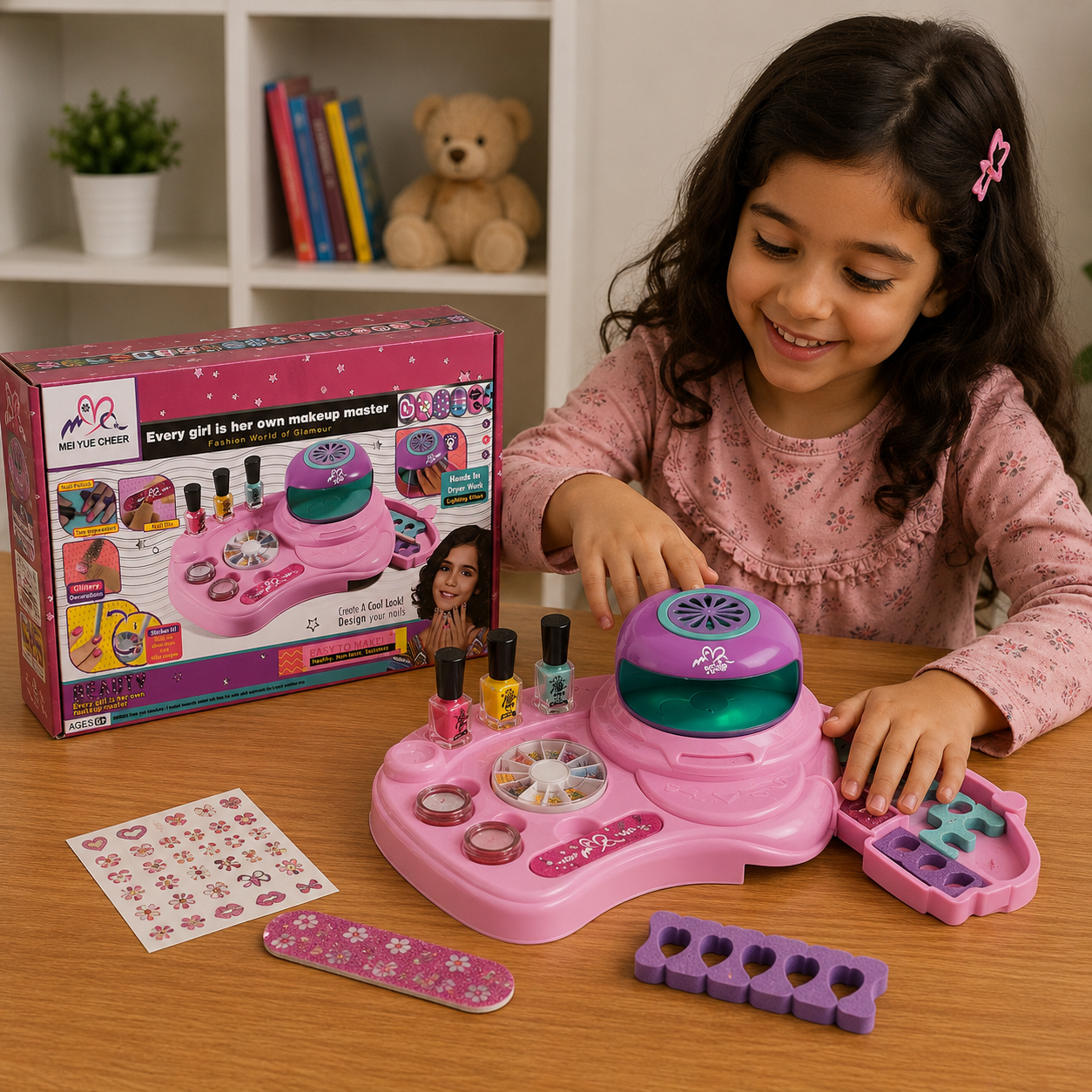 طقم تزيين الأظافر للأطفال | Mei Yue Cheer Nail Beauty Set
