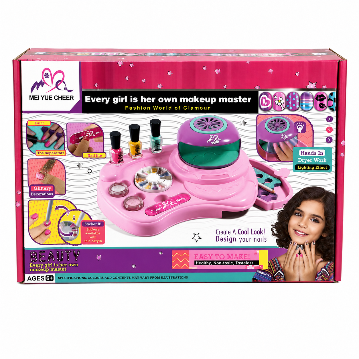 طقم تزيين الأظافر للأطفال | Mei Yue Cheer Nail Beauty Set