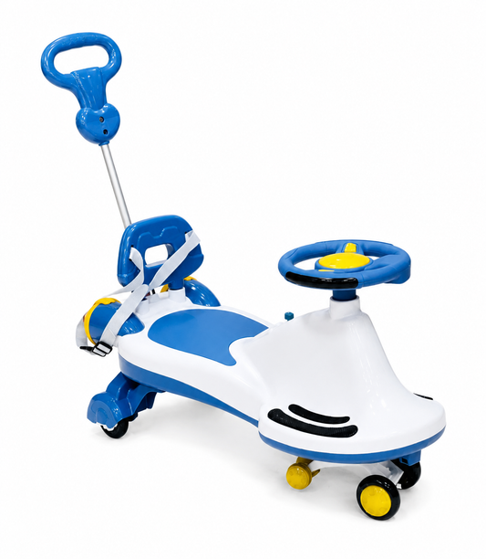 سيارة أطفال دوارة متعددة الاستعمال | Kids Wiggle Ride Car with Push Handle