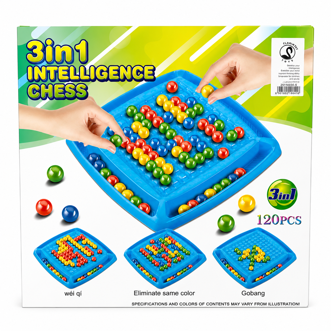 لعبة ذكاء 3 في 1 للأطفال | 3 in 1 Intelligence Chess Game