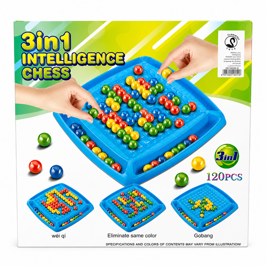 لعبة ذكاء 3 في 1 للأطفال | 3 in 1 Intelligence Chess Game