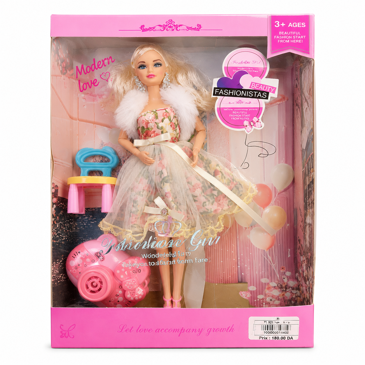 دمية أزياء مع إكسسوارات | Fashion Girl Doll Playset