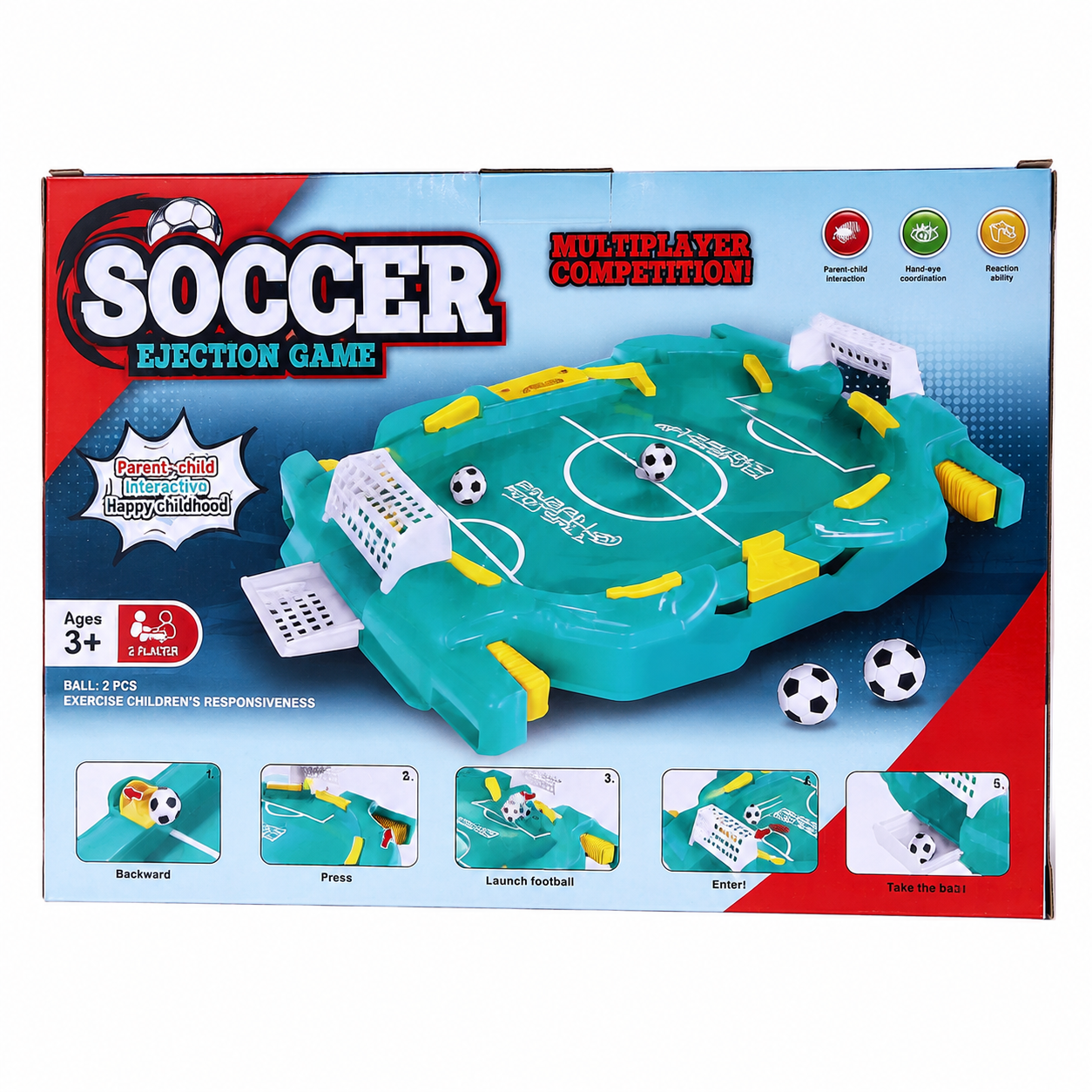 لعبة كرة القدم التفاعلية لشخصين | Soccer Ejection Game