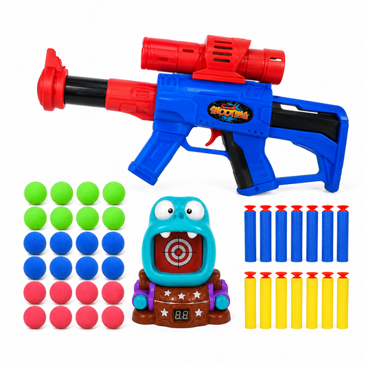 لعبة مسدس الكرات مع شخصية الزومبي | Zombie Shooting Ball Bullet Gun
