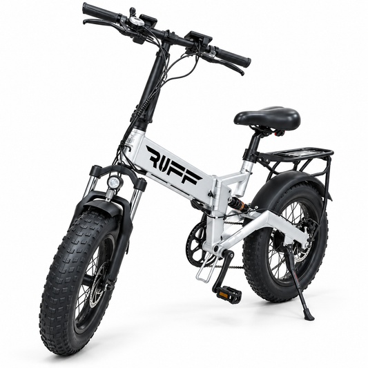 دراجة كهربائية قابلة للطي RIFF – فضي | RIFF Folding Fat Tire E-Bike