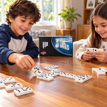 لعبة دومينو ثنائية اللون 865-1 – علبة سوداء ذهبية | Dominoes Double Color 865-1