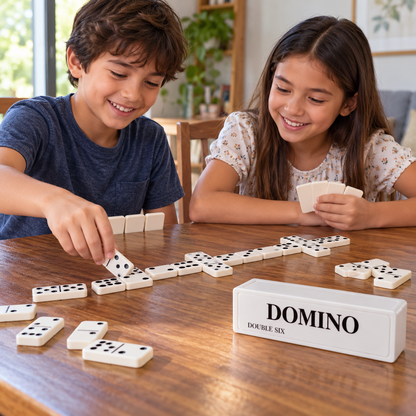 لعبة دومينو Double Six – علبة بلاستيكية | Domino Double Six Set