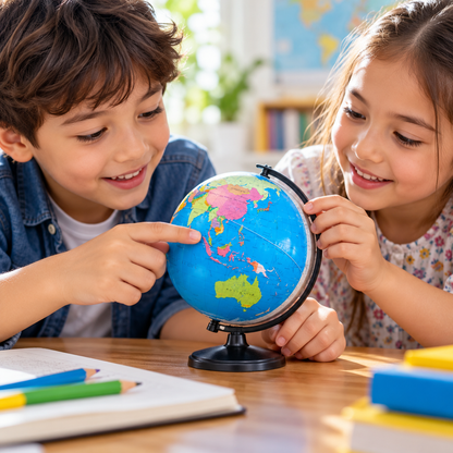 مجسم الكرة الأرضية الصغير – قطر 8.5 سم | Mini Globe 8.5 cm