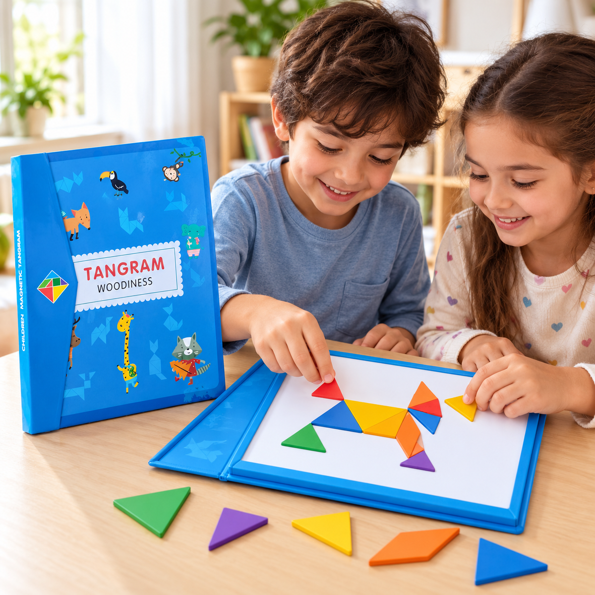 كتاب التانغرام المغناطيسي للأطفال | Children Magnetic Tangram Book