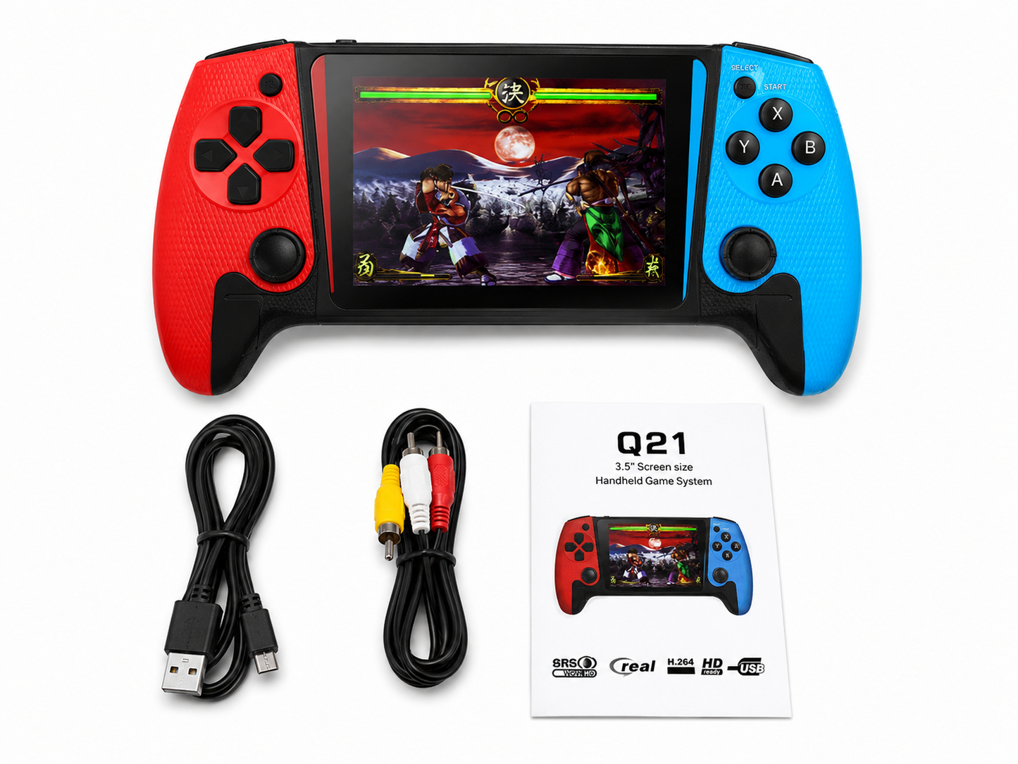 جهاز ألعاب محمول بشاشة 3.5 بوصة ومنفذ USB | Handheld Game Player