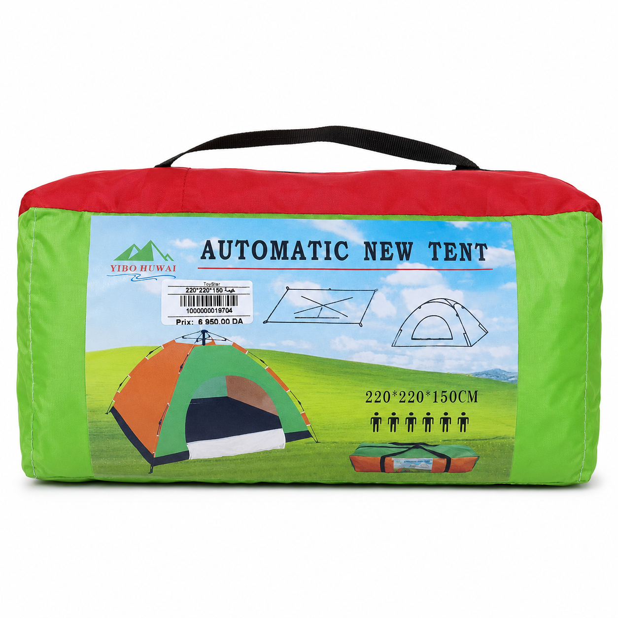 خيمة أوتوماتيكية كبيرة 220×220×150 سم | Automatic Camping Tent 220×220×150 CM