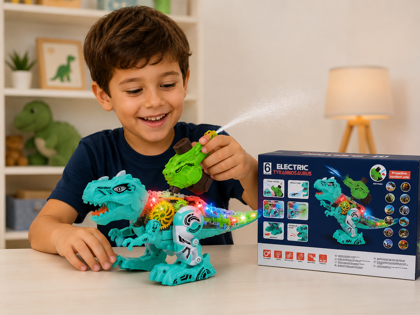 ديناصور كهربائي للأطفال | Electric Tyrannosaurus Dinosaur Toy