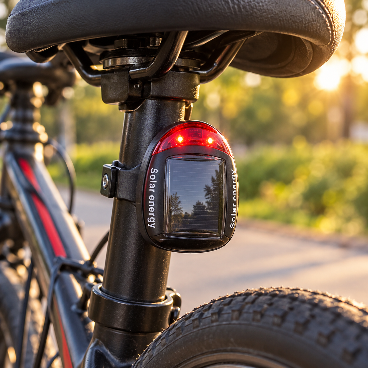 ضوء دراجة خلفي بالطاقة الشمسية Solar Bicycle Tail Light