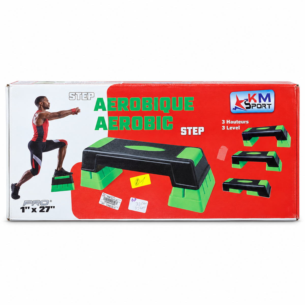 منصة ستيب للأيروبيك KM Sport بـ3 مستويات | KM Sport Aerobic Step