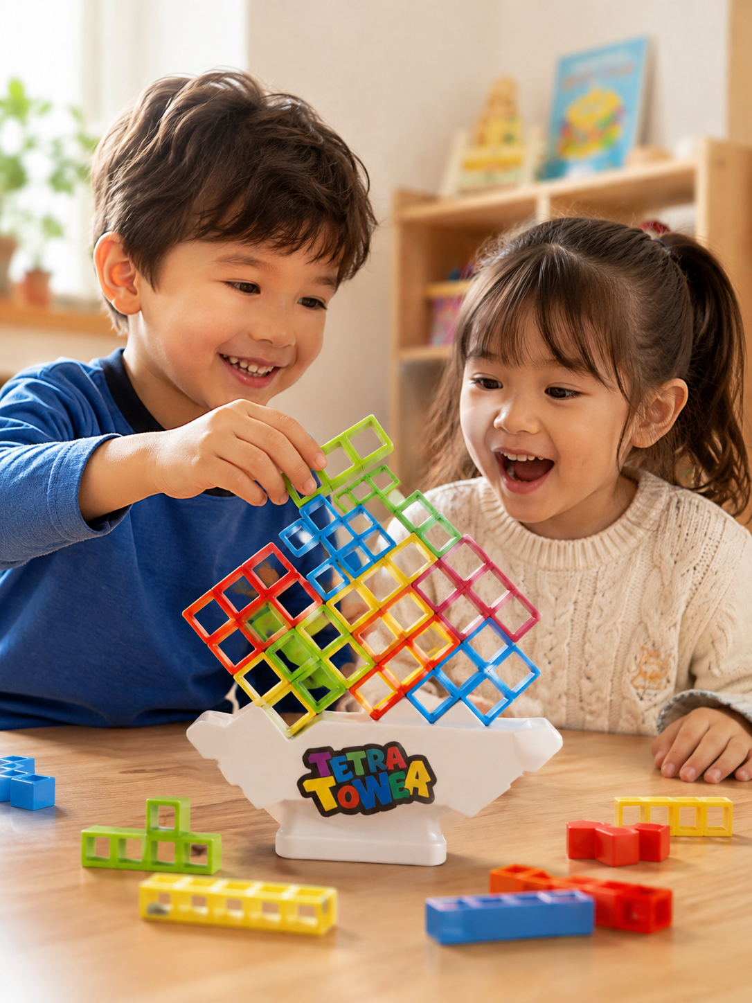 عبة تتريس ثلاثية الأبعاد للتوازن 16 قطعة | Tetris 3D Balance Tower Game 16 PCS