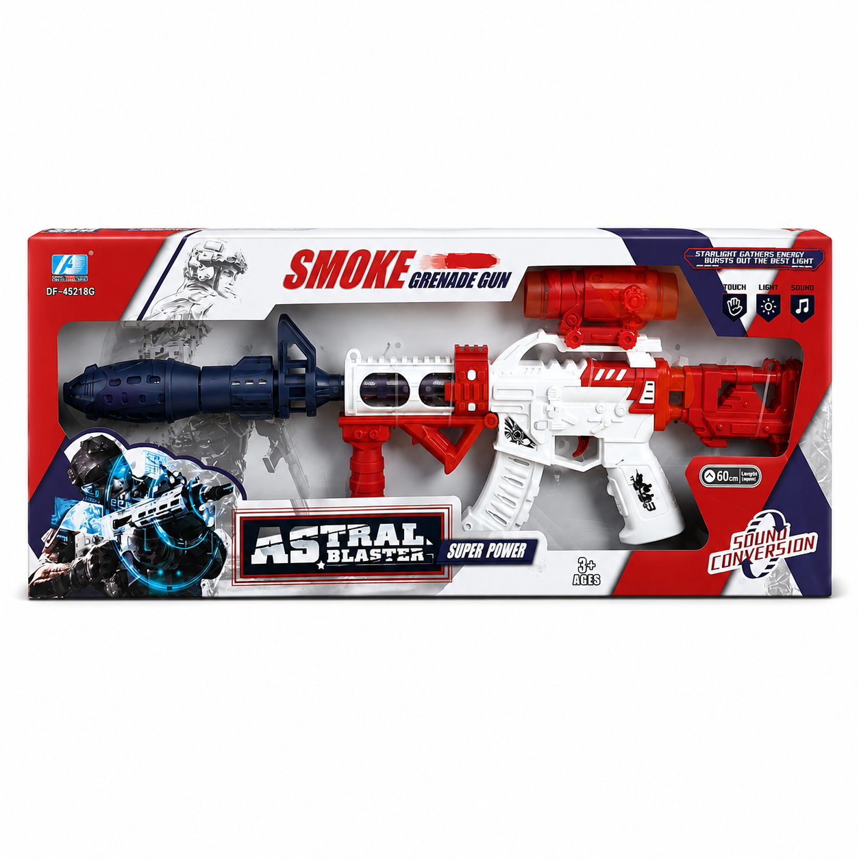 بندقية لعبة +3 سنوات | Smoke Grenade Gun Astral Blaster