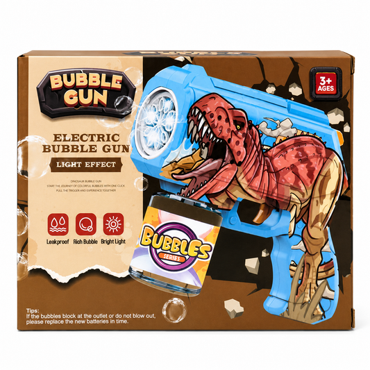 مسدس فقاعات كهربائي شكل ديناصور +3 سنوات | Dinosaur Electric Bubble Gun