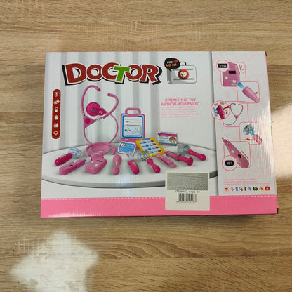 طقم أدوات الطبيب للأطفال باللون الوردي | Kids Doctor Medical Equipment Set