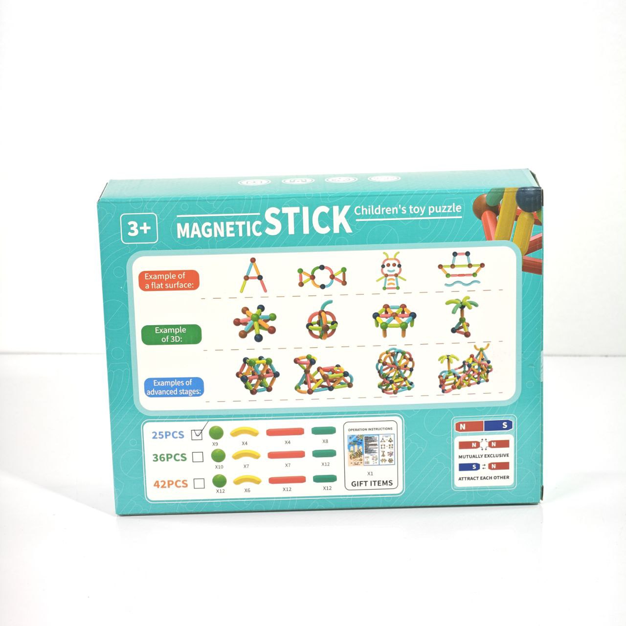 لعبة العصي المغناطيسية التعليمية للأطفال – Magnetic Stick Building Toy