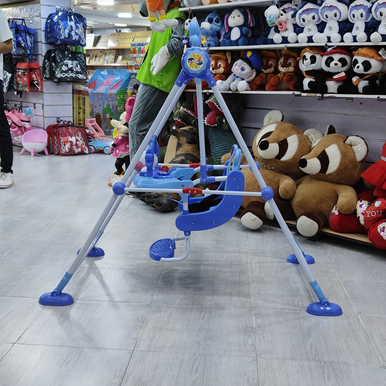 أرجوحة أطفال معدنية بمقعد أمان – Baby Swing Chair