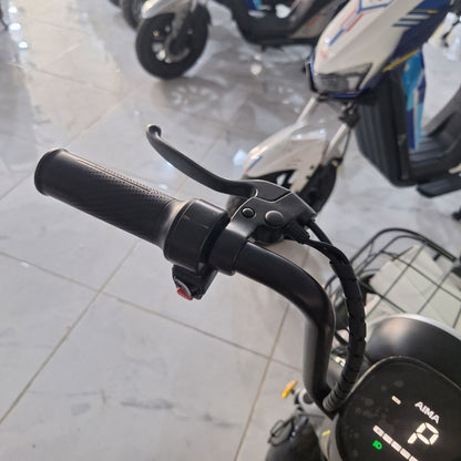 دراجة كهربائية AIMA بمقعدين وسلة أمامية – أسود | Electric Bike