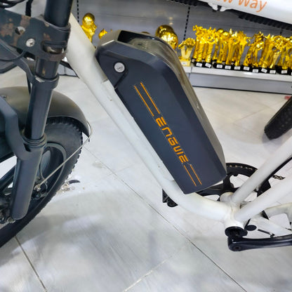 دراجة كهربائية ENGWE M20 بتصميم موطو كلاسيكي – أبيض | ENGWE M20 Moped-Style E-Bike