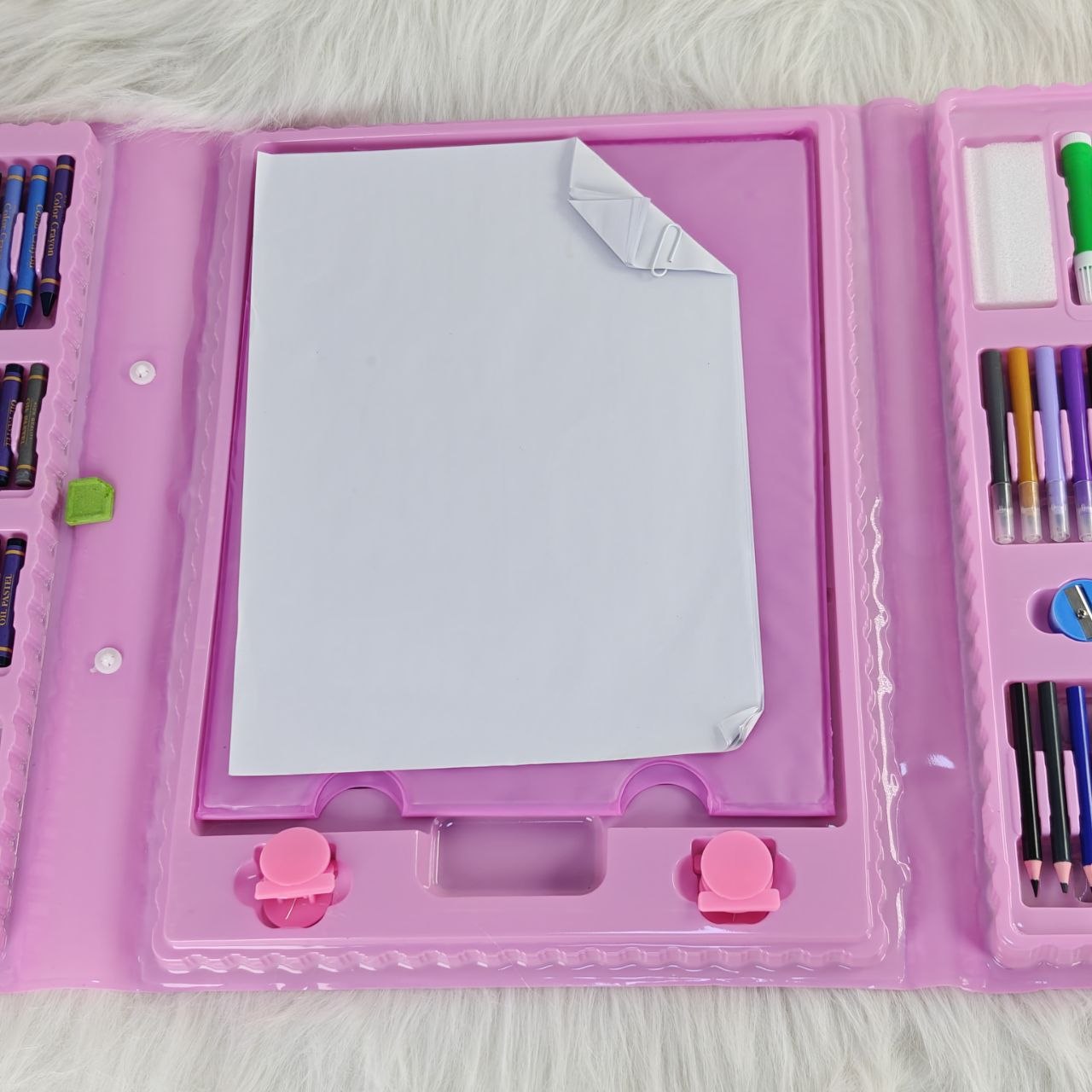 حقيبة رسم وتلوين للأطفال 208 قطعة – Super Mega Art Set 208 Pieces مجموعة متكاملة تمنح الأطفال عالمًا واسعًا من الإبداع، التلوين، والمرح التعليمي