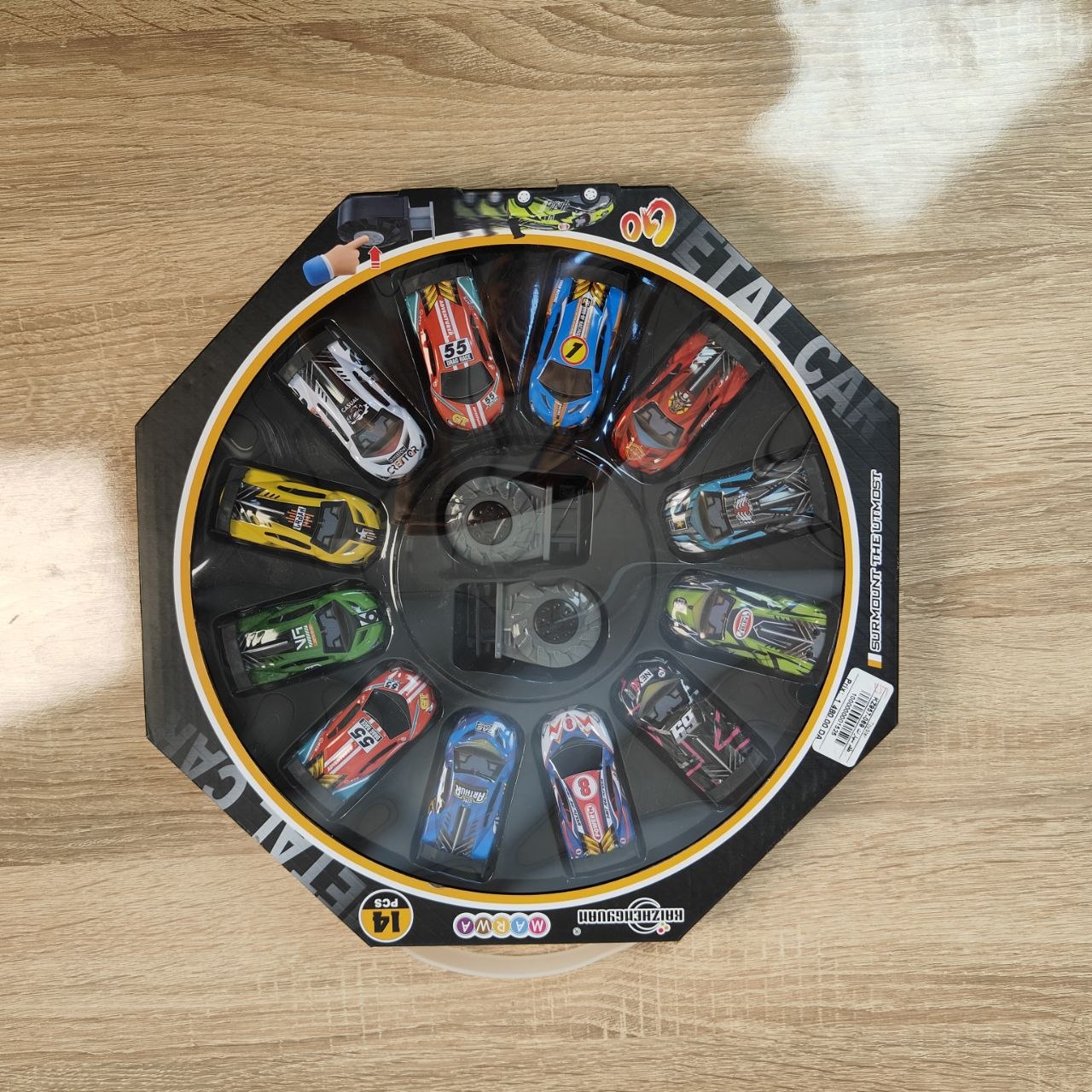 مجموعة سيارات سباق معدنية 14 قطعة | 14 PCS Metal Racing Cars Set